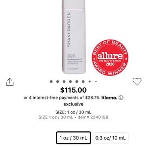 Shani Darden Texture Reform Retinal Skin Treatment